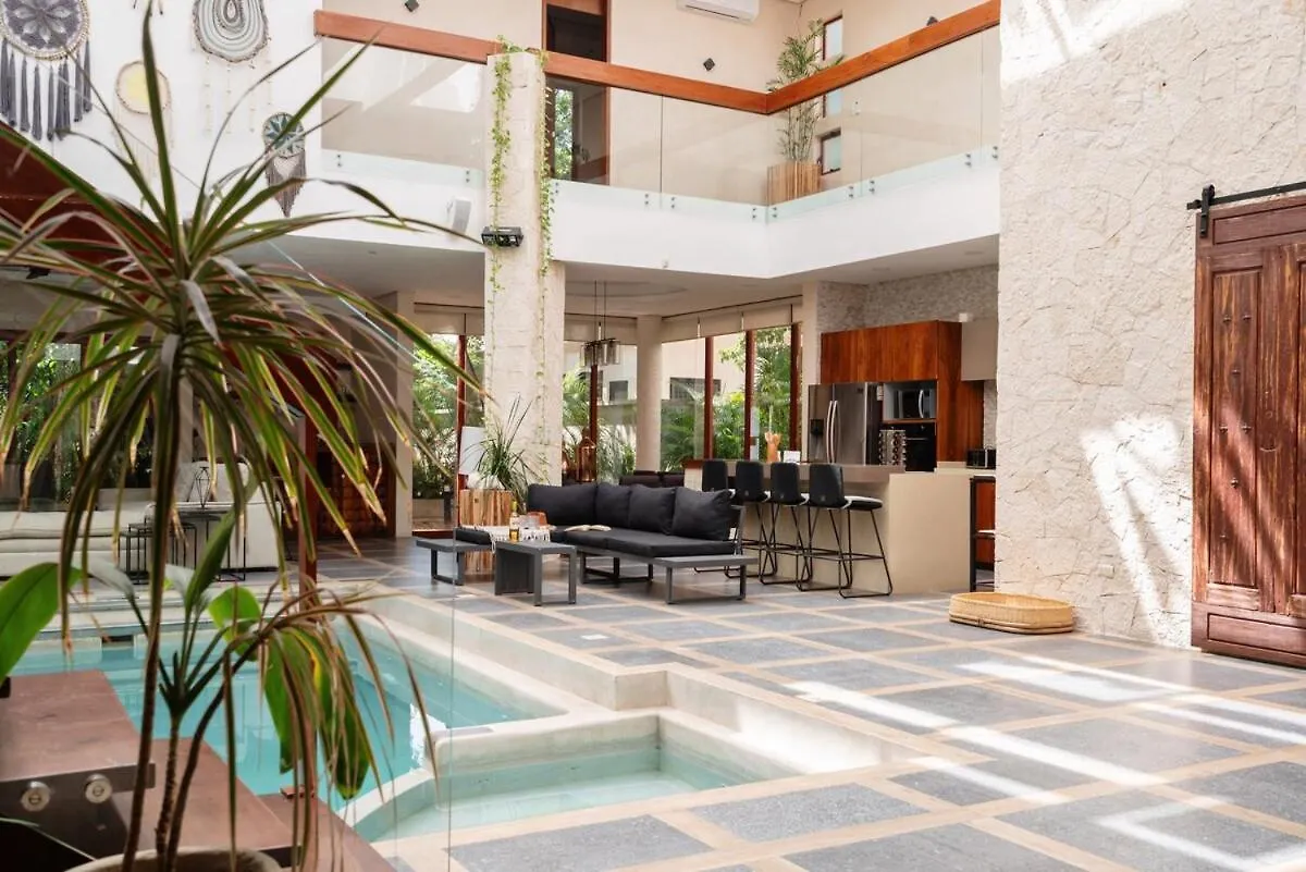 9Br Luxury Villas Aldea Zama, Private Pools & Gym! 툴룸